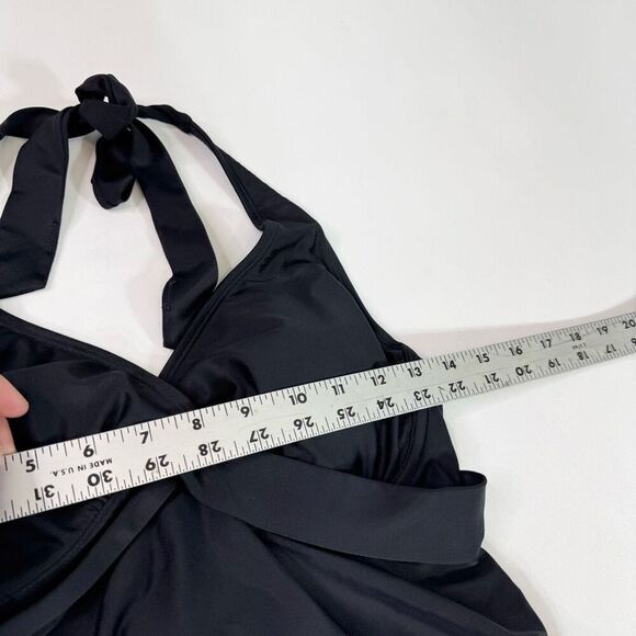 Athleta Tankini Womens 36 B/C Black Underwire Swimsuit Bathing  Halter Swim Top - Picture 2 of 9